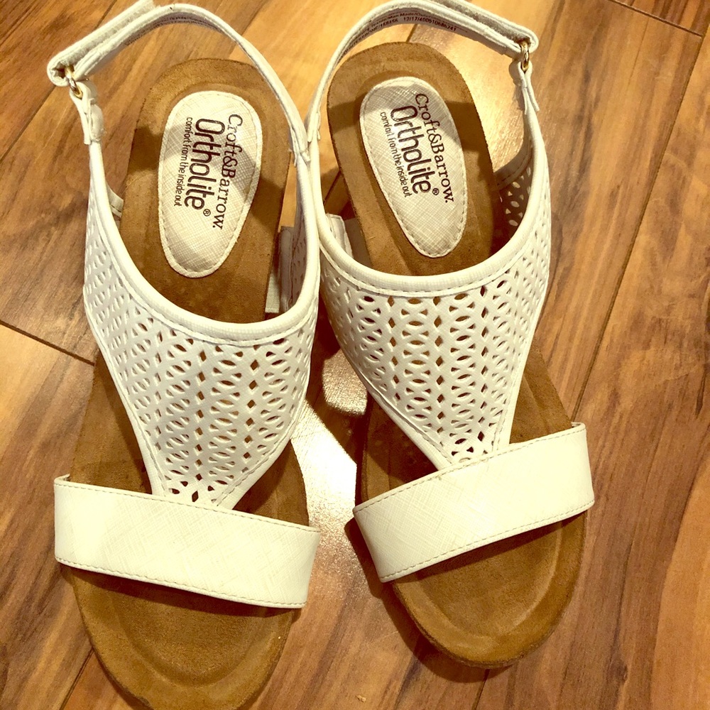 White Wedge Sandals